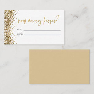 REGINA Gold Wie viele Kisses Brautparty Card Platzkarte