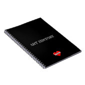 Regina Heart Schwarz Notizblock (Rechte Seite)