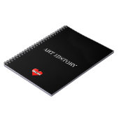 Regina Heart Schwarz Notizblock (Linke Seite)