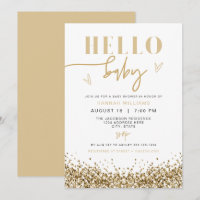 REGINA Hello Baby Yellow Gold Sequins Baby Dusche