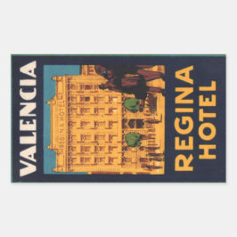 Regina Hotel Valencia eckiger Sticker