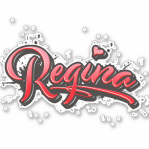 Regina red Heart Graffiti Aufkleber Sticker