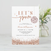 REGINA Rose Gold Disco Geburtstagsparty Einladung (Stehend Vorderseite)