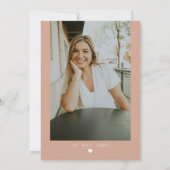 REGINA Rose Gold Glitzer Sie tat es Abschluss Einladung (Rückseite)