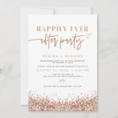 REGINA Rose Gold Sequin Elopement Empfang Invit Einladung (Vorderseite)