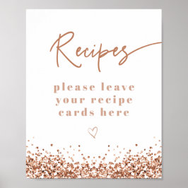 REGINA Rose Gold Sequins Brautparty Rezepte Poster