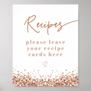 REGINA Rose Gold Sequins Brautparty Rezepte Poster