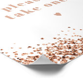 REGINA Rose Gold Sequins Wedding Party Lieblings P Poster (Ecke)