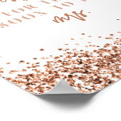 REGINA Rose Gold Wie viele Kisses Brautparty Poster (Ecke)
