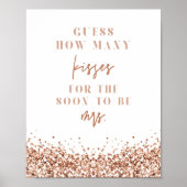 REGINA Rose Gold Wie viele Kisses Brautparty Poster (Vorne)