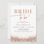 REGINA Rose Rosa Rosa Funkelnd Brautparty Einladung (Vorderseite)