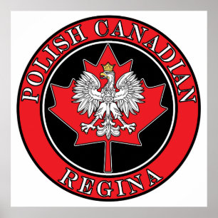 Regina Runde Polnischer Kanadischer Leaf Poster