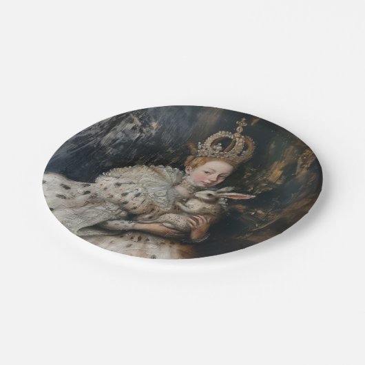 Regina - Rundpapier-Teller Pappteller (Schrägansicht)