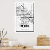 Regina Saskatchewan Canada Cities Travel City Kart Poster (Küche)