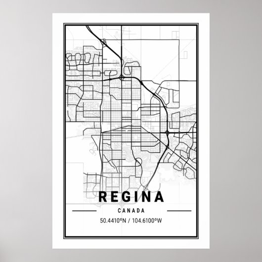 Regina Saskatchewan Canada Cities Travel City Kart Poster (Vorne)