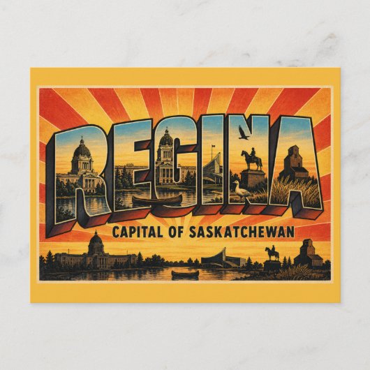 Regina Saskatchewan Hauptstadt Postkarte (Vorderseite)
