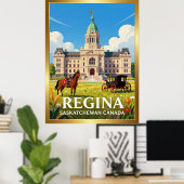 Regina Saskatchewan Präriestadt Poster (Heimbüro)