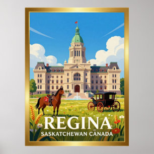 Regina Saskatchewan Präriestadt Poster