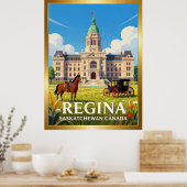 Regina Saskatchewan Präriestadt Poster (Küche)