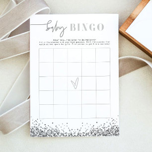 REGINA Silber-Sequins-Baby-Shower-Bingo-Spiel Einladung