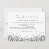 REGINA Silver Glitzer Disco Hochzeitskarte Einladung (Vorderseite)