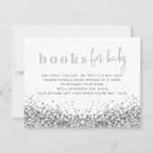 REGINA Silver Glitzer Sequins Bücher für die Kinde Einladung (Vorderseite)
