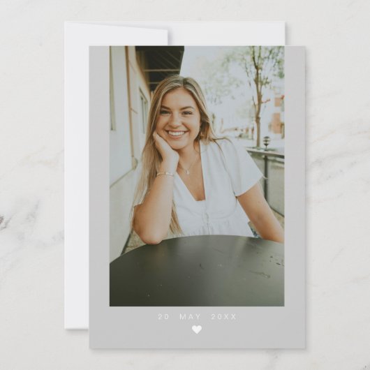 REGINA Silver Sequin Glitzer Sie tat es Abschluss Einladung (Rückseite)