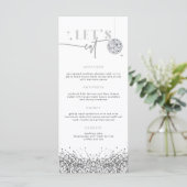 REGINA Silver Sequins Disco Essen Sie Menükarte (Stehend Vorderseite)