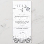 REGINA Silver Sequins Disco Essen Sie Menükarte (Vorderseite)