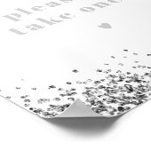 REGINA Silver Sequins Disco Wedding Party - Favori Poster (Ecke)