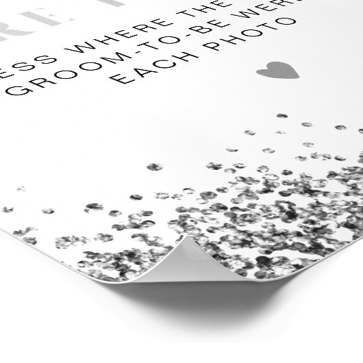 REGINA Silver Sequins Disco Wo sie unterschrieben  Poster (Ecke)