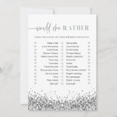 REGINA Silver Sequins würde eher Bridal Game Einladung (Vorderseite)