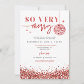 REGINA So sehr frohe Red Sequins Weihnachtsfest Pa Einladung (Vorderseite)