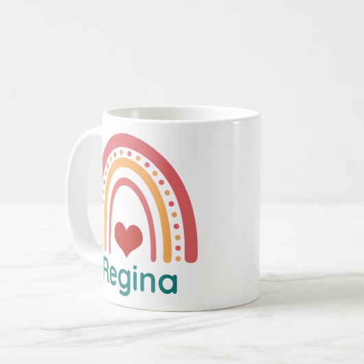 Regina Vintag Boho Rainbow Kaffeetasse (Vorderseite Links)