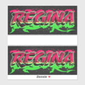 Regina Vorname Name Graffiti Aufkleber Sticker (Blatt)