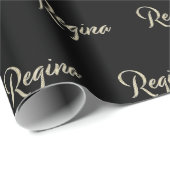 Regina white gold Handwriting Geschenkpapier (Rolleneckpunkt)