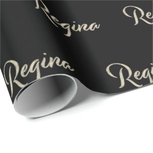 Regina white gold Handwriting Geschenkpapier