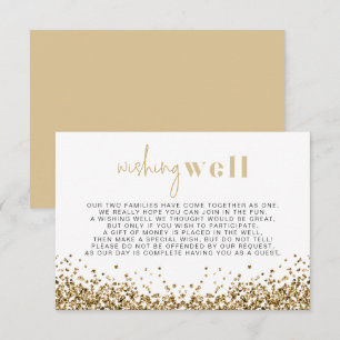 REGINA Yellow Gold Glam Sequins Gute wünschen Einladung