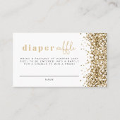 REGINA Yellow Gold Sequins Diaper Raffekarte Platzkarte (Vorderseite)