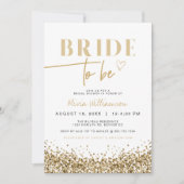 REGINA Yellow Gold Sequins Funkelnd Brautparty Einladung (Vorderseite)