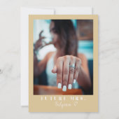 REGINA Yellow Gold Sequins Funkelnd Brautparty Einladung (Rückseite)