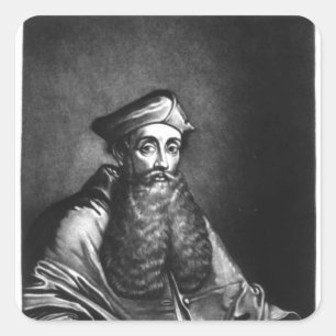 Reginald Pole Illustration Quadratischer Aufkleber