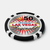 Reginald Silber 50. Geburtstag Vegas Poker Chip (Einzeln)