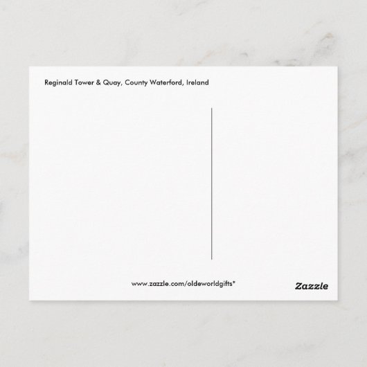 Reginald Tower und Quay, Landkreis Waterford Postkarte (Rückseite)