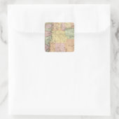 Region 3 quadratischer aufkleber (Tasche)