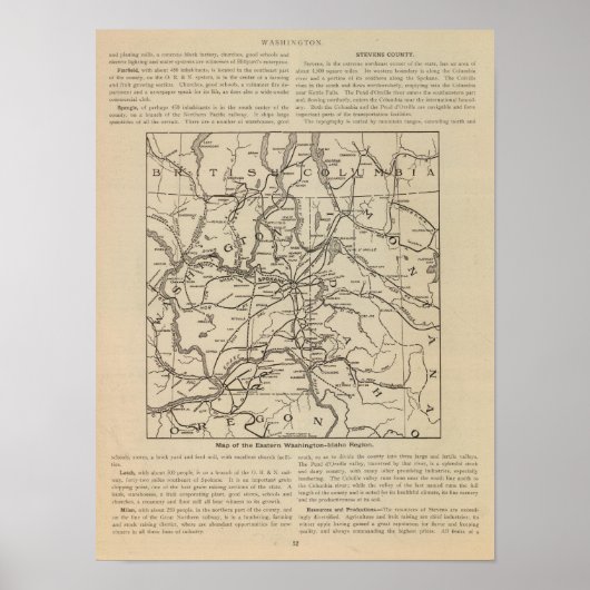 Region E Washington Idaho Poster (Vorne)