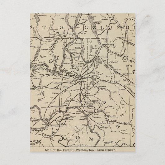 Region E Washington Idaho Postkarte (Vorderseite)