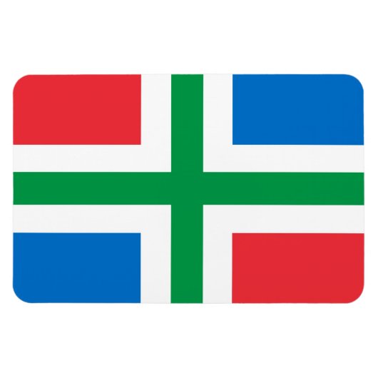 Region Groningen-Flaggen Niederlande Magnet (Horizontal)