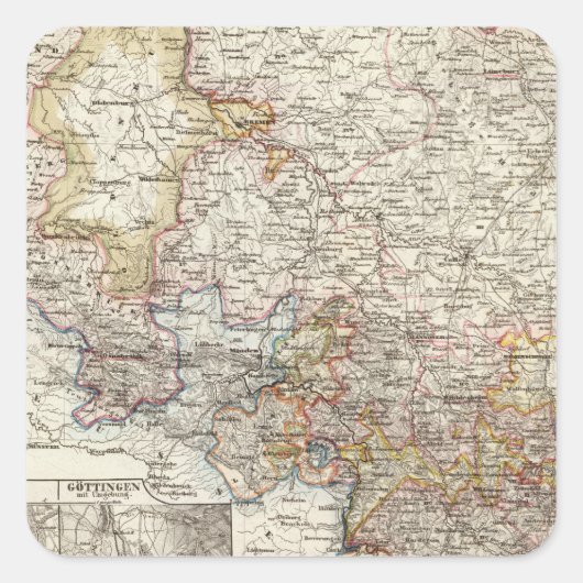 Region Hannover Quadratischer Aufkleber (Vorderseite)