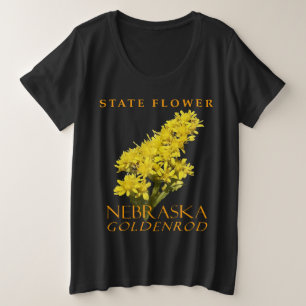 Region Nebraska Blume Soldiago gigantean Große Größe T-Shirt